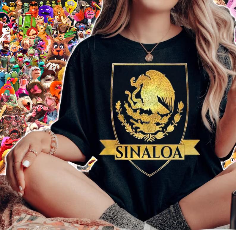 Gold Sinaloa Mexico Crest Gift Shirt woman shirt