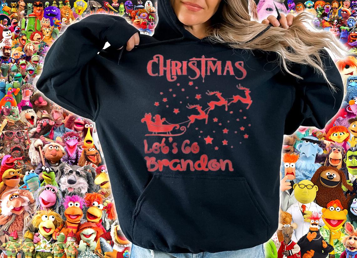 Let's Go Brandon Christmas Red Santa Claus T-Shirt hoodie