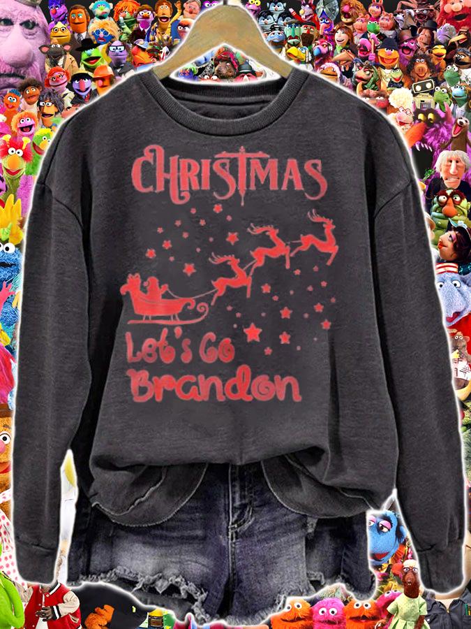 Let's Go Brandon Christmas Red Santa Claus T-Shirt sweatshirt