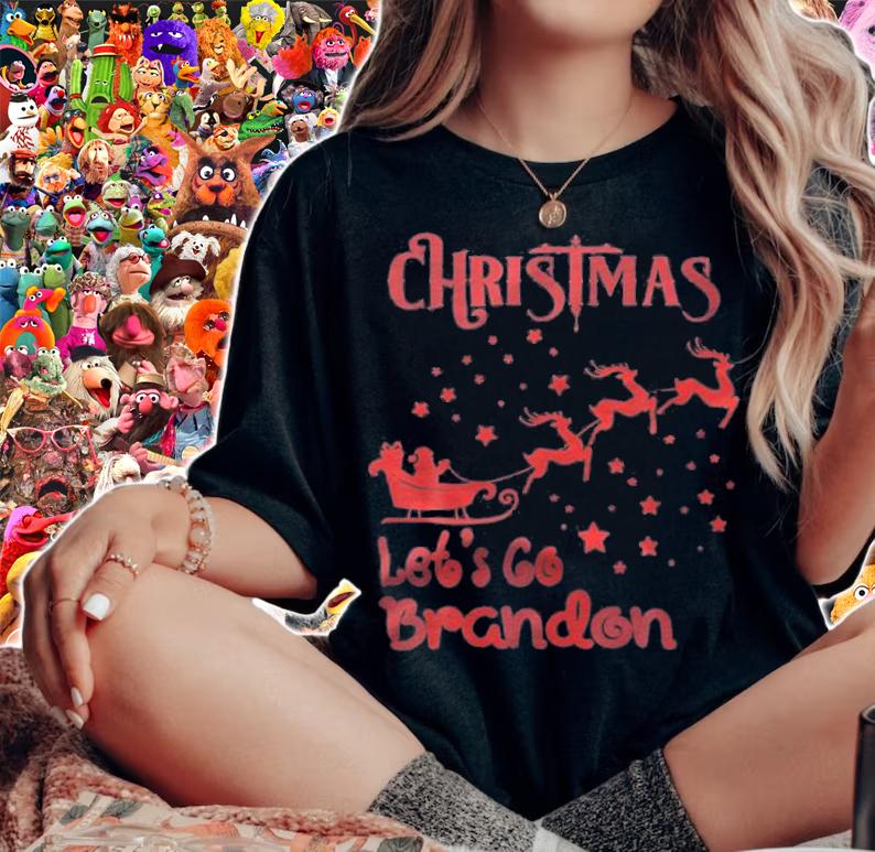 Let's Go Brandon Christmas Red Santa Claus T-Shirt woman shirt