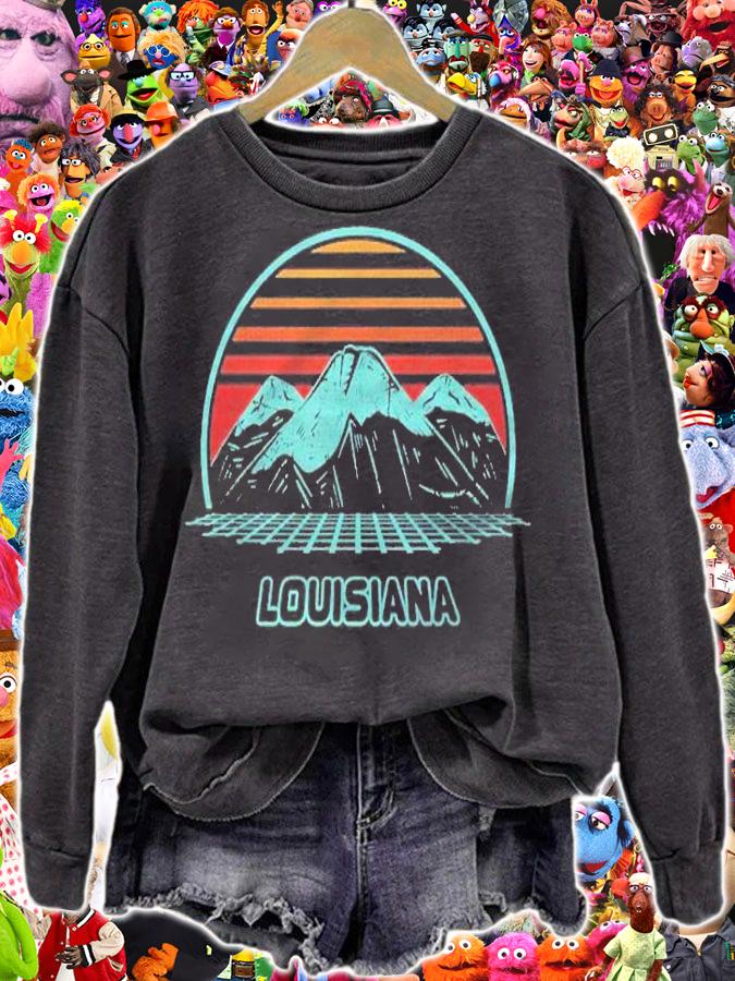 Louisiana Retro Mountain Hiking 80S Style Shirt