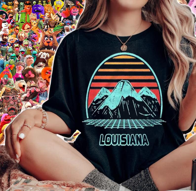 Louisiana Retro Mountain Hiking 80S Style Shirt