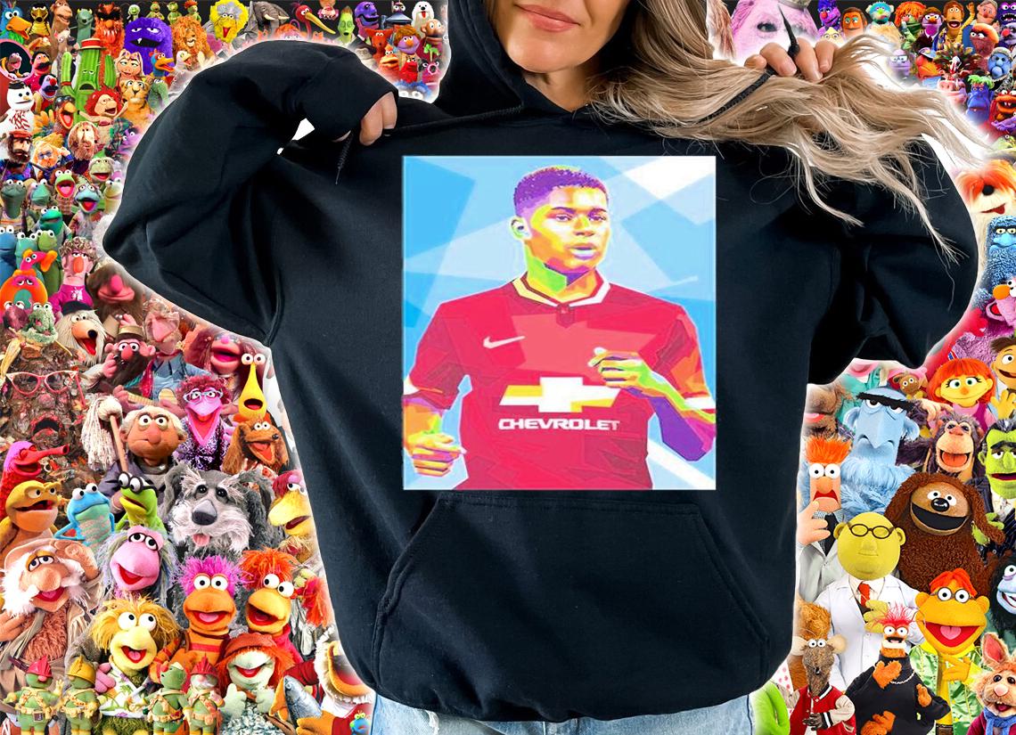 Marcus Rashford In Pop Art Portrait Style T-Shirt
