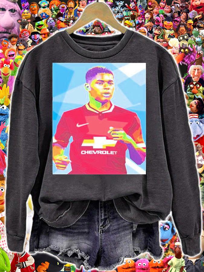 Marcus Rashford In Pop Art Portrait Style T-Shirt