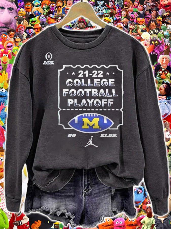 Michigan Wolverines 21-22 college football playoff T-shirt sweatshirt