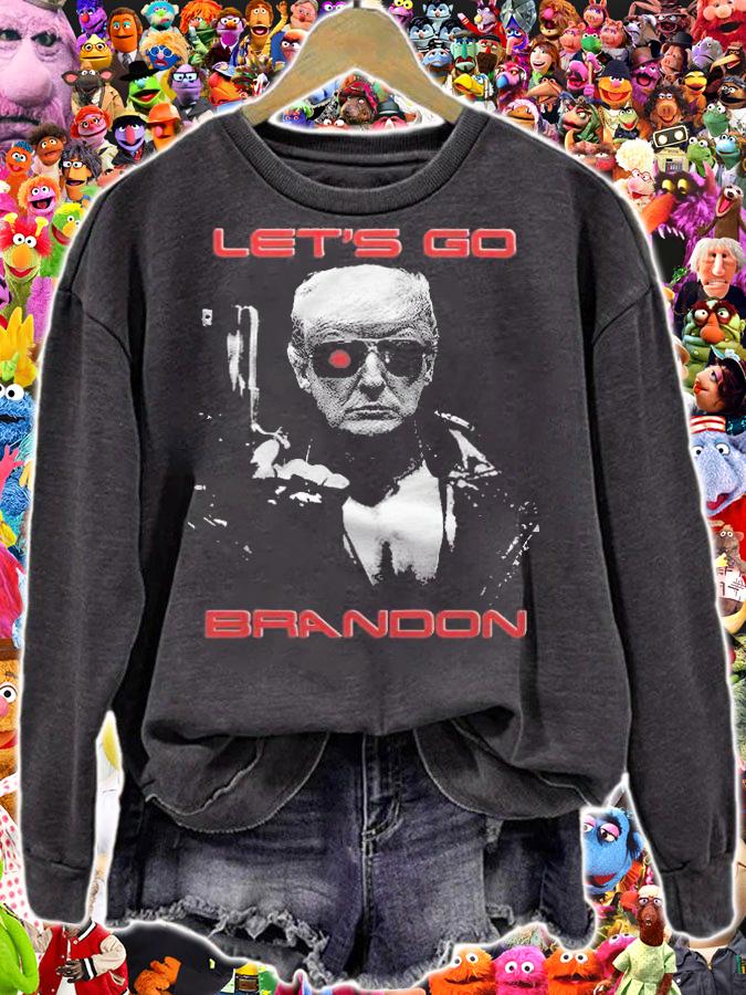 New Design pro Donald Trump Let's Go Brandon Impeach Biden Anti Liberal Trump Gun T-Shirt sweatshirt