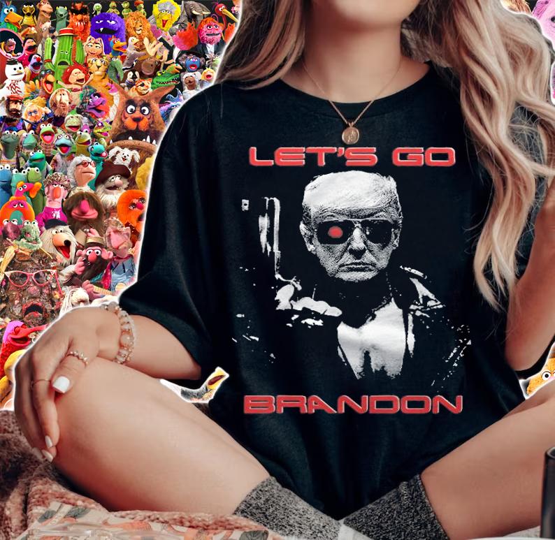 New Design pro Donald Trump Let's Go Brandon Impeach Biden Anti Liberal Trump Gun T-Shirt woman shirt