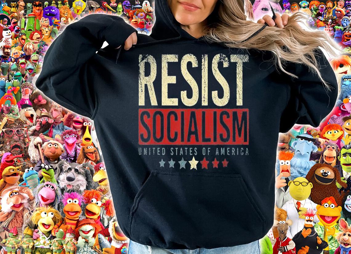Resist Socialism United States Of America Anti Socialism Vintage T-Shirt hoodie