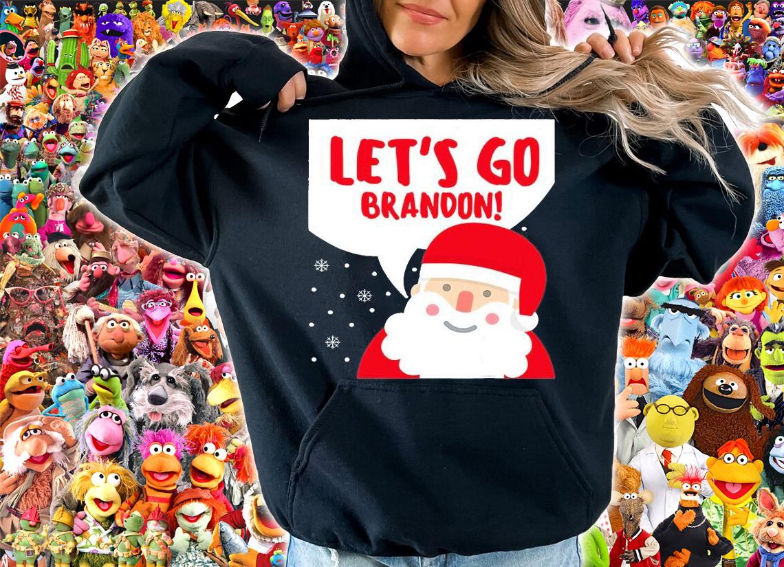 Santa Claus Say Let's Go Brandon Funny FJB T-Shirt hoodie