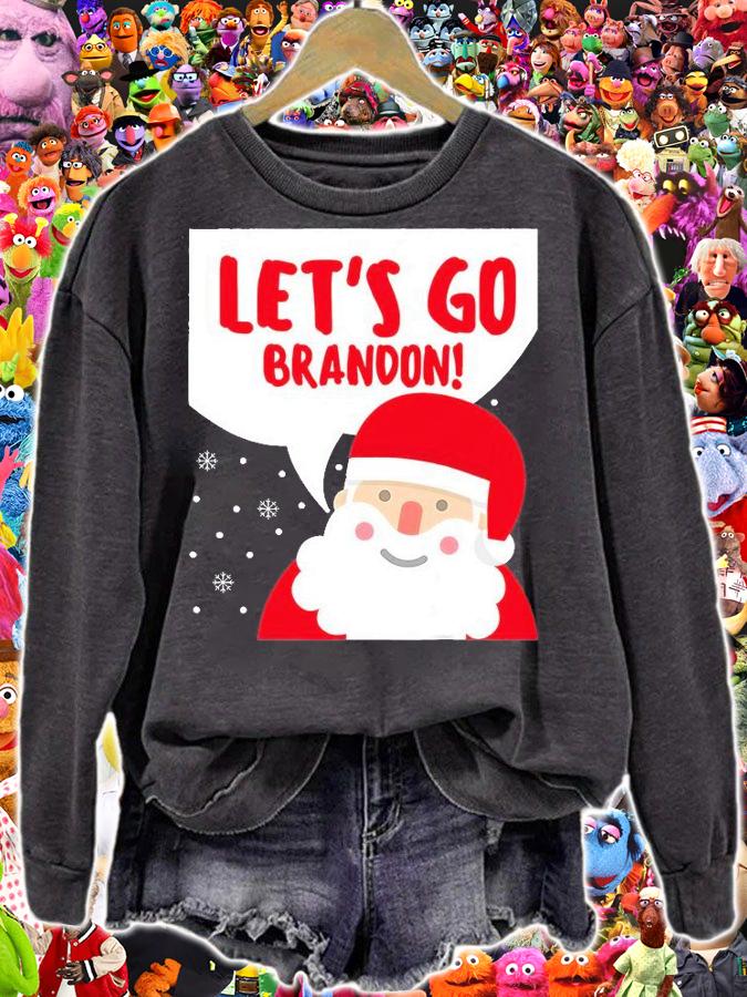 Santa Claus Say Let's Go Brandon Funny FJB T-Shirt sweatshirt