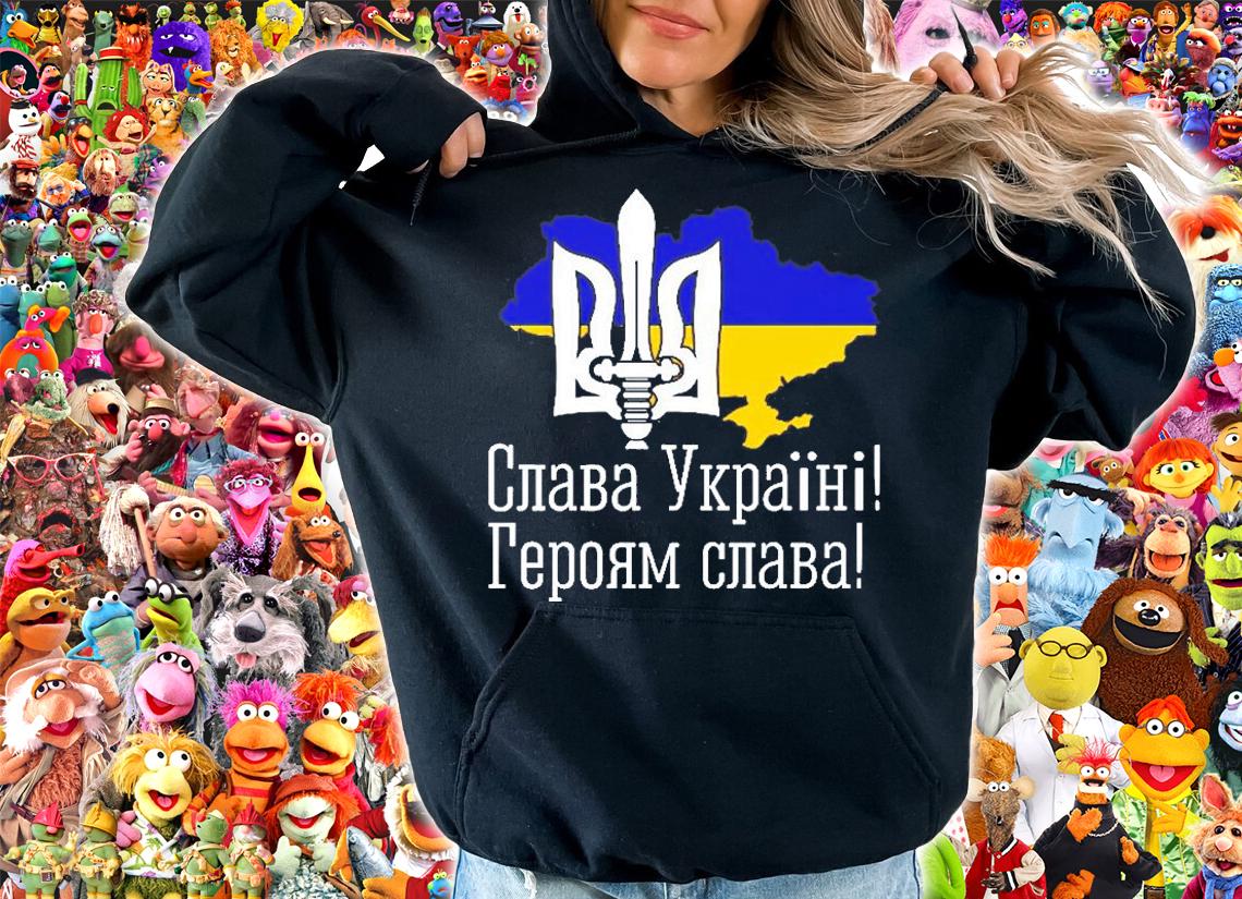 Slava Ukraini Glory To Ukraine Stand With Support T-Shirt hoodie