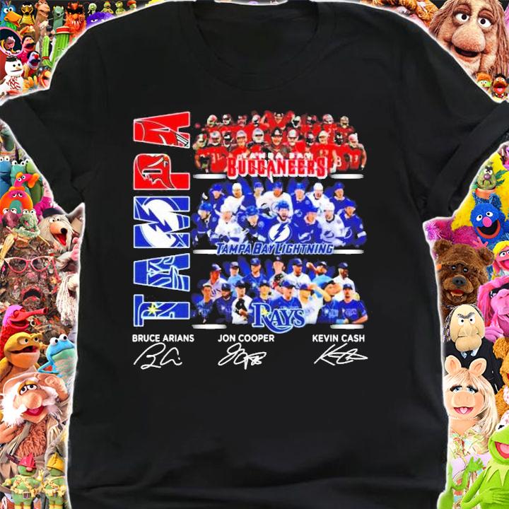 Tampa Bay Buccaneers Lightning Rays Players Signatures t-shirt shirt