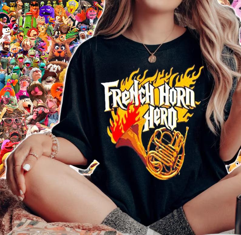 The Music Rhythm French Horn Hero T-Shirt woman shirt