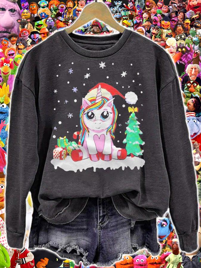 Unicorn Santa Xmas T-shirt sweatshirt