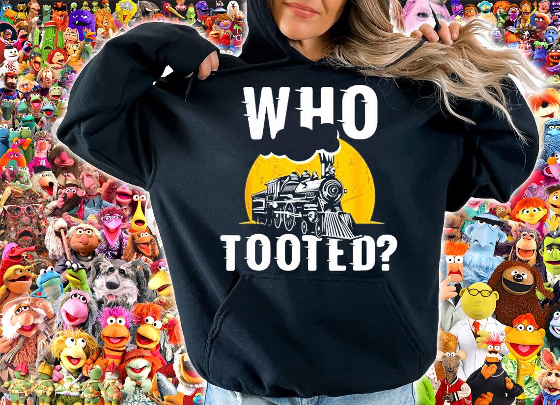 Who Tooted Funny Train Lover Cute Model Railroad Conductor T-Shirt hoodie
