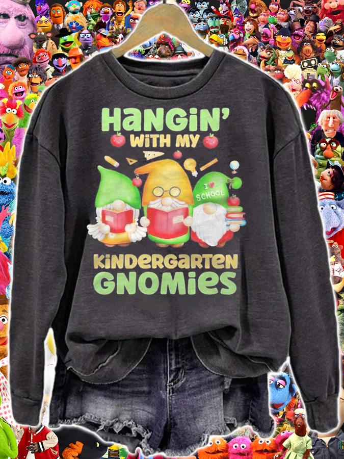 Hangin With My Kindergarten Gnomies Cute Three Gnomes Shirt