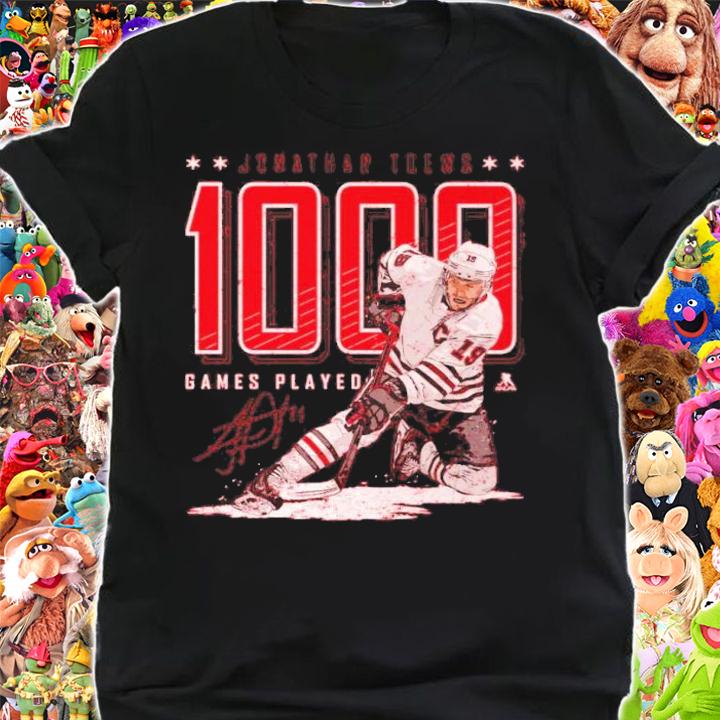Jonathan Toews Chicago Hockey 1000th Games Played Signatures Shirt shirt
