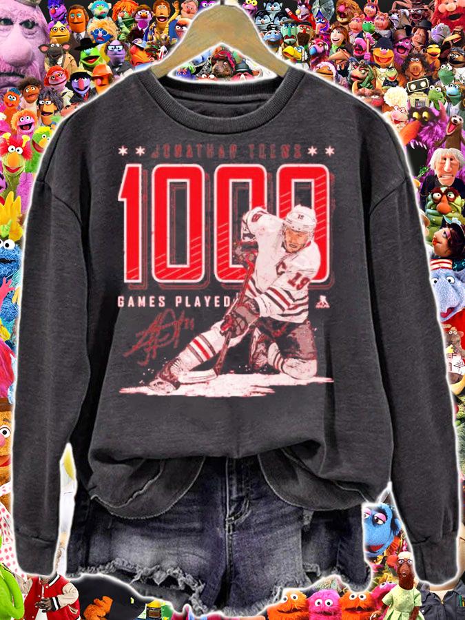 Jonathan Toews Chicago Hockey 1000th Games Played Signatures Shirt sweatshirt