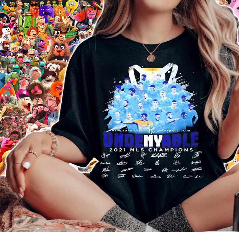 New York City Football Club Undeniable 2021 MLS Champions Signatures Shirt woman shirt