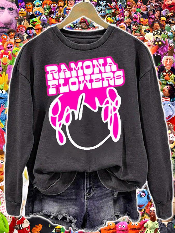 Ramona Flowers Drawing Pink Hair T-Shirt sweatshirt