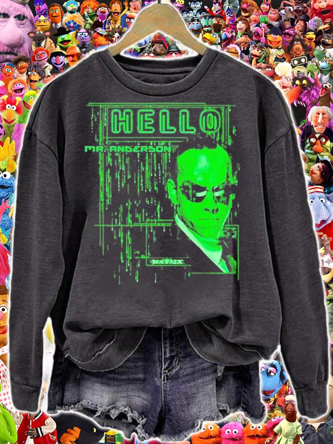 The Matrix Agent Smith Hello Mr. Anderson Code Drop T-Shirt