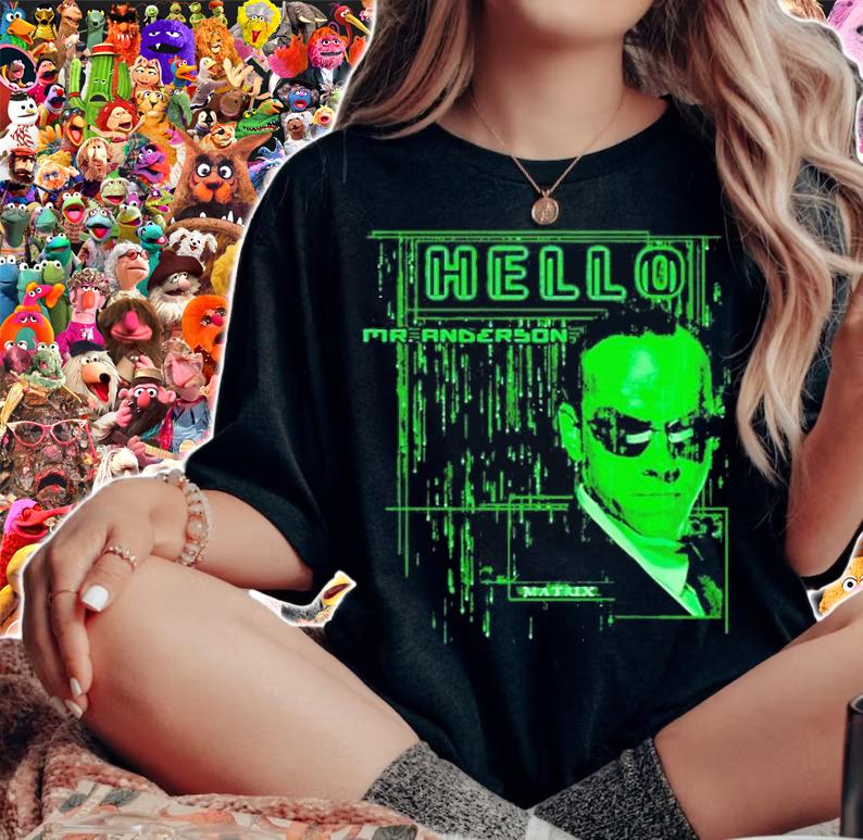 The Matrix Agent Smith Hello Mr. Anderson Code Drop T-Shirt
