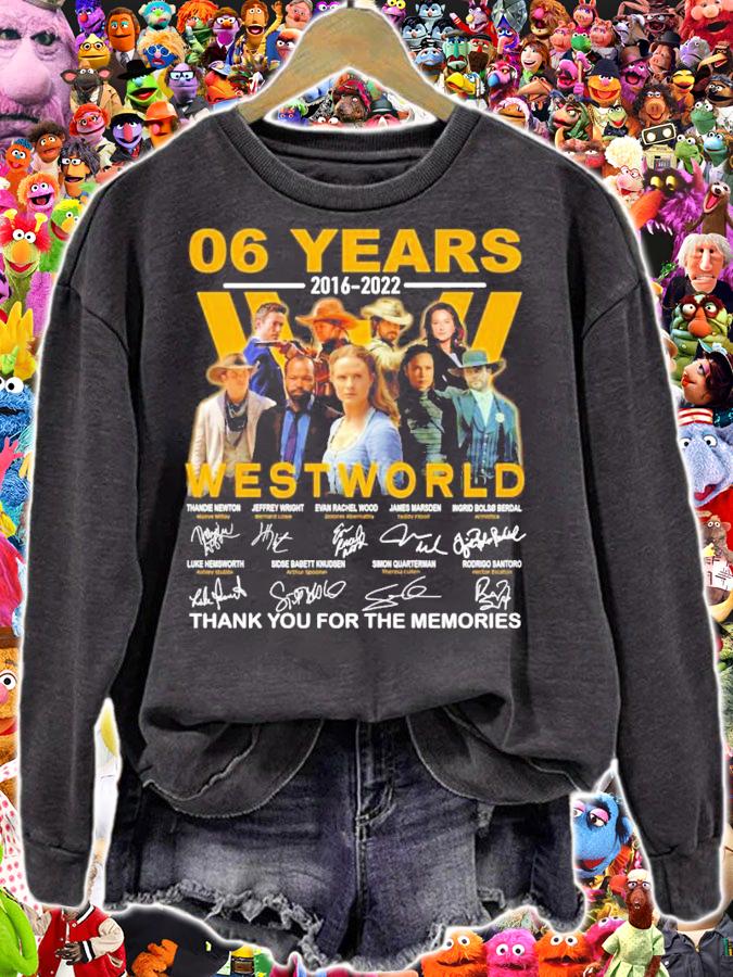 06 years 2016 2022 Westworld signatures t-shirt