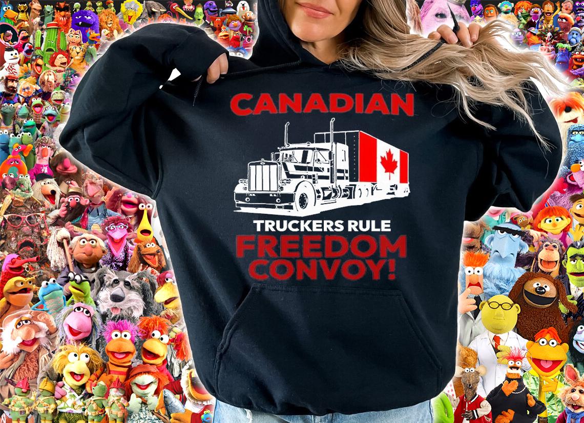 Canadian Truckers Rule Freedom Convoy 2022 T-Shirt hoodie