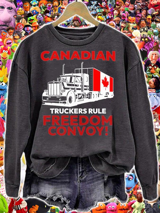 Canadian Truckers Rule Freedom Convoy 2022 T-Shirt sweatshirt