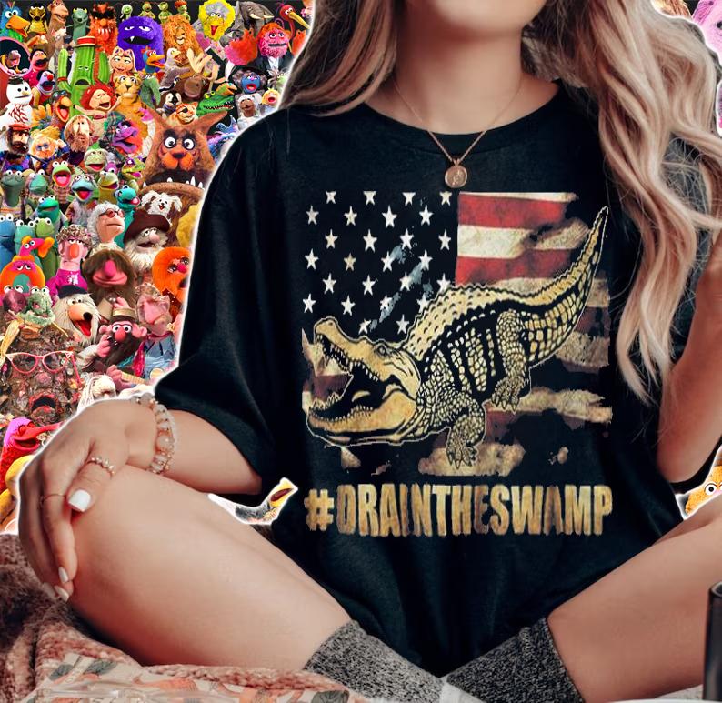 Drain The Swamp Washington DC Donald Trump President T-Shirt woman shirt