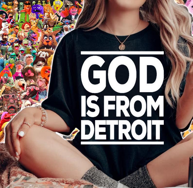 God is from Detroit T-shirt woman shirt
