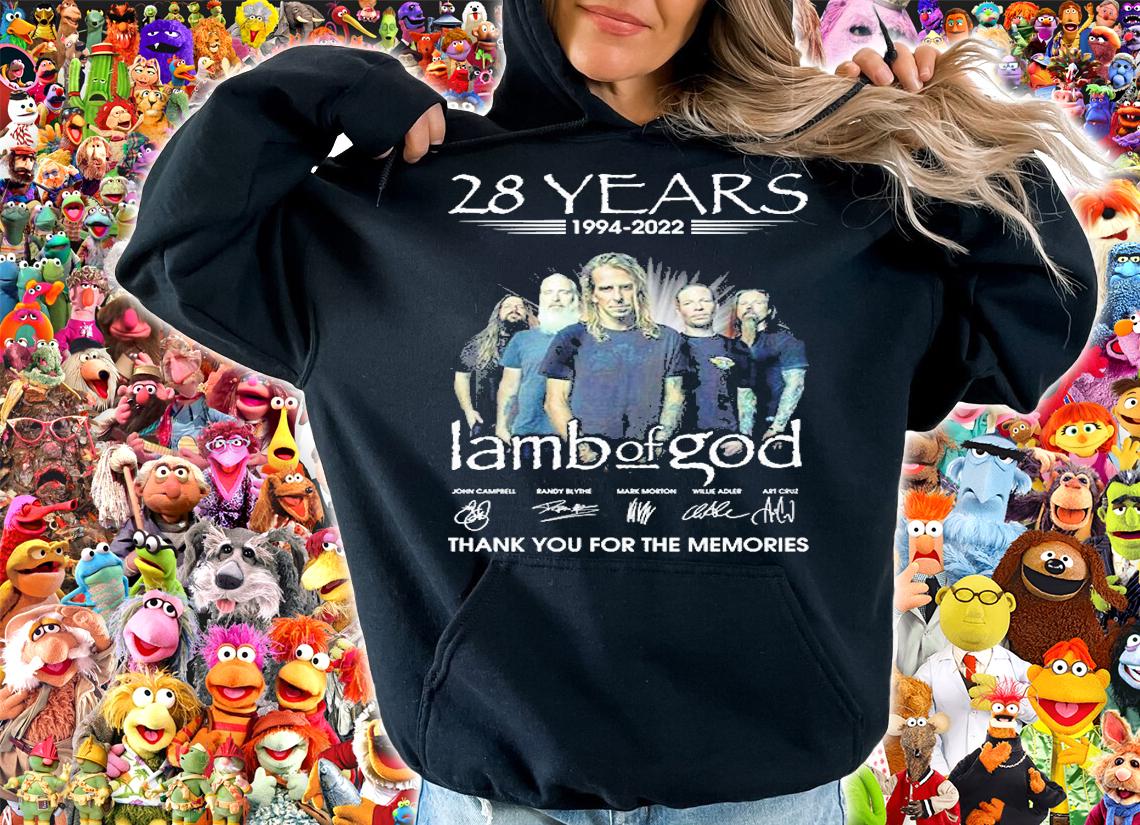 Lamb Of God 28 Years 1994 2022 Thank You For The Memories Signature T-Shirt
