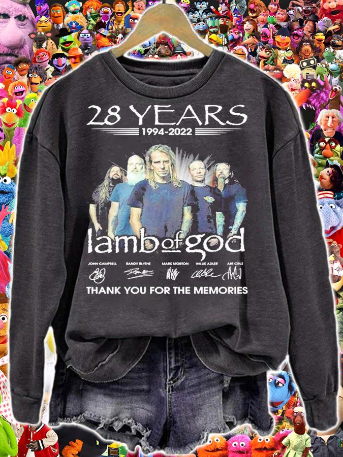 Lamb Of God 28 Years 1994 2022 Thank You For The Memories Signature T-Shirt