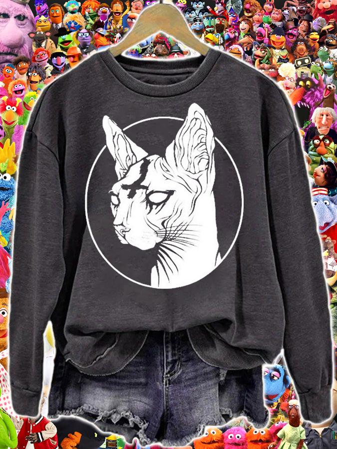Occult Black-Metal Sphynx Cat I Goth And Death-Metal Graphic T-Shirt sweatshirt