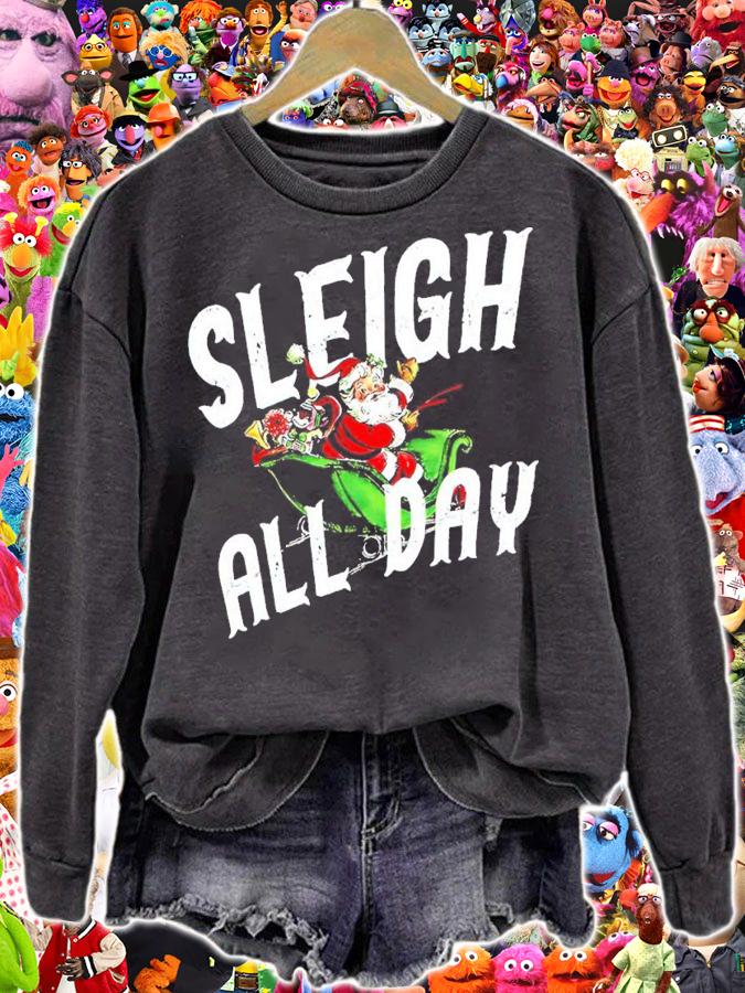 Santa Claus Christmas Sleigh All Day Shirt