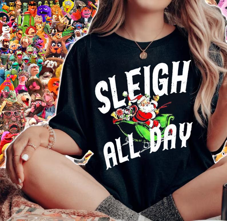 Santa Claus Christmas Sleigh All Day Shirt