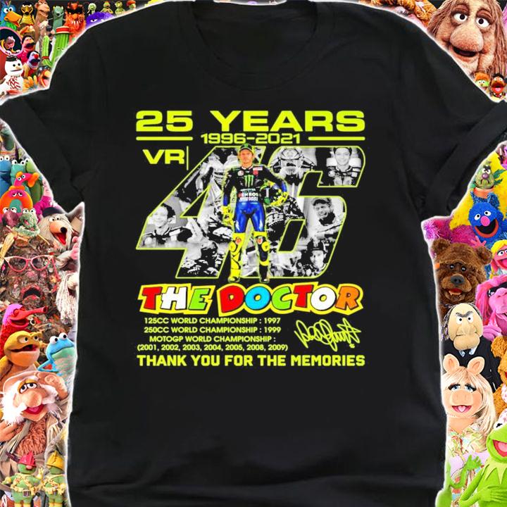 25 years 1996-2021 The Doctor VR46 signature t-shirt