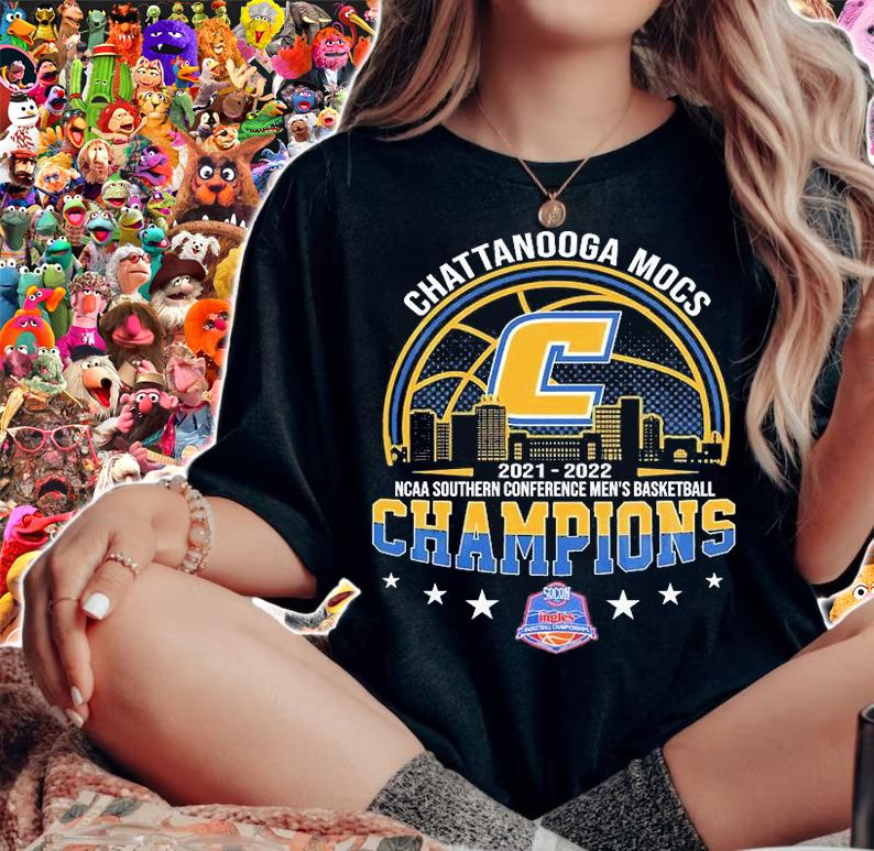 Chattanooga Mocs 2021 2022 NCAA Southern Conference Men's Basketball Champions T-Shirt