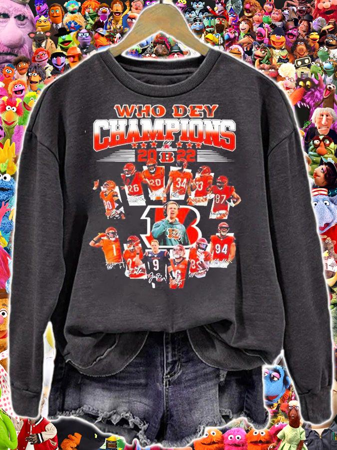 Cincinnati Bengals team Who Dey Champions 2022 signature shirt