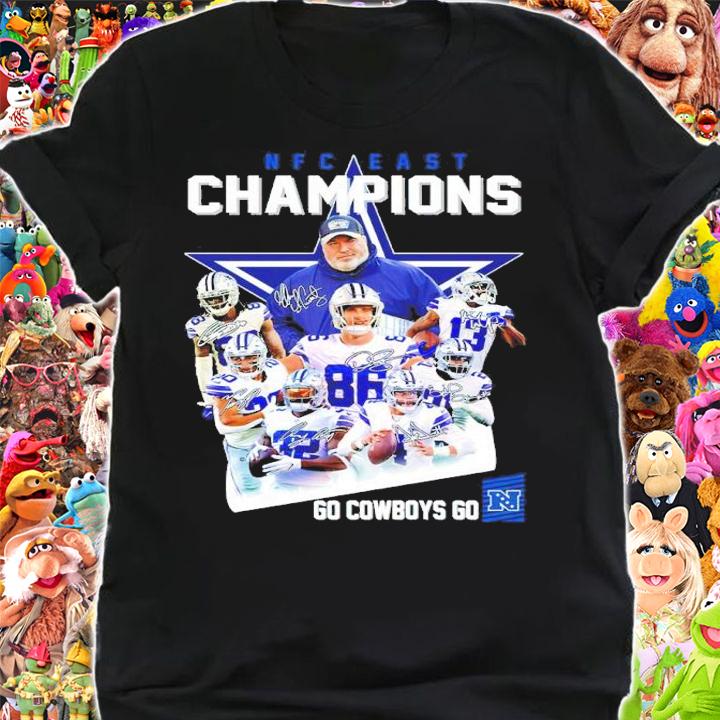 Dallas Cowboys NFC East Champions Go Cowboys Go Signatures Shirt shirt