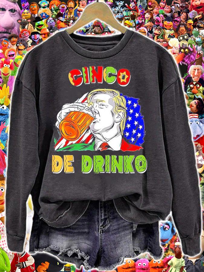 Happy Cinco De Drinko Mexican Cinco De Mayo Drinking T-Shirt