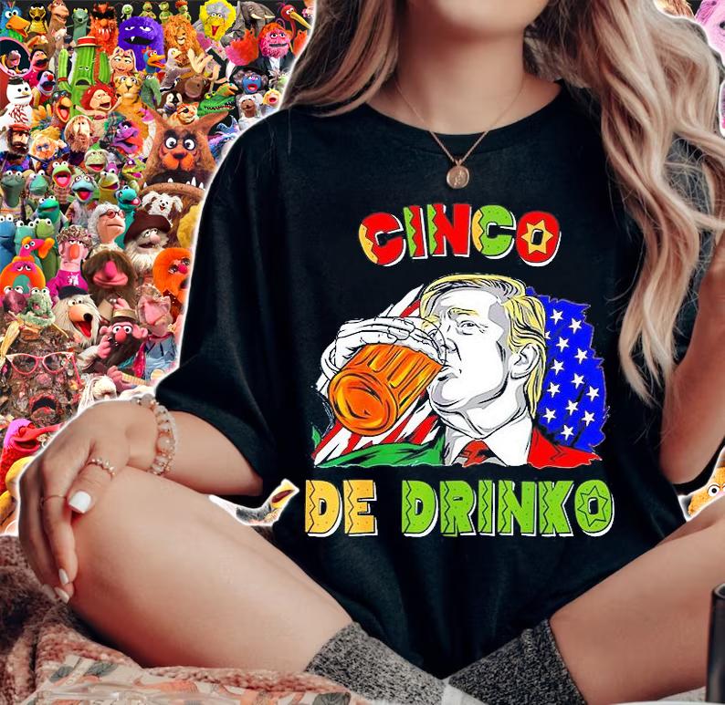 Happy Cinco De Drinko Mexican Cinco De Mayo Drinking T-Shirt