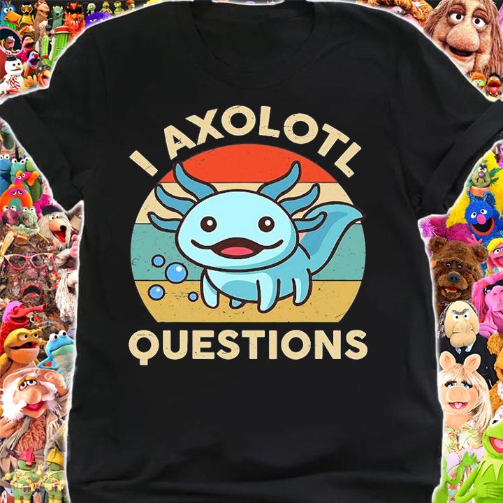 I Axolotl Questions Shirt Kids Blue Salamander Plush Axolotl T-Shirt shirt