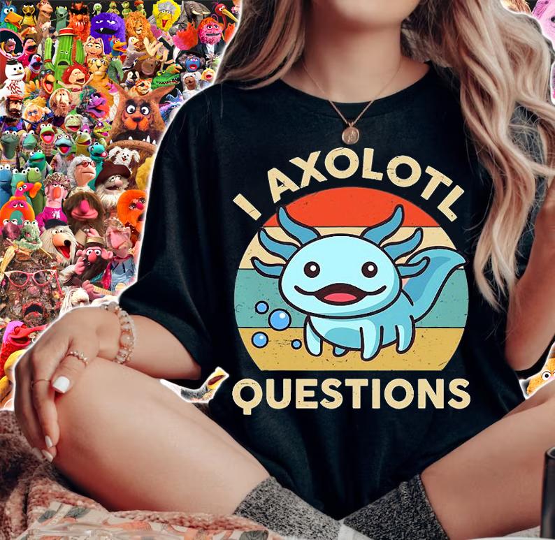 I Axolotl Questions Shirt Kids Blue Salamander Plush Axolotl T-Shirt woman shirt