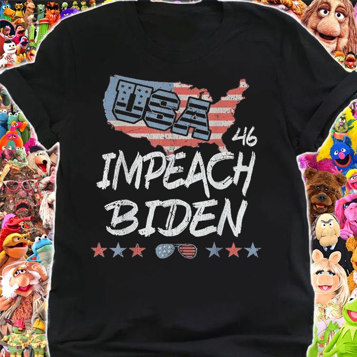Impeach 46 Biden Impeach Biden Anti Biden Political USA T-Shirt shirt