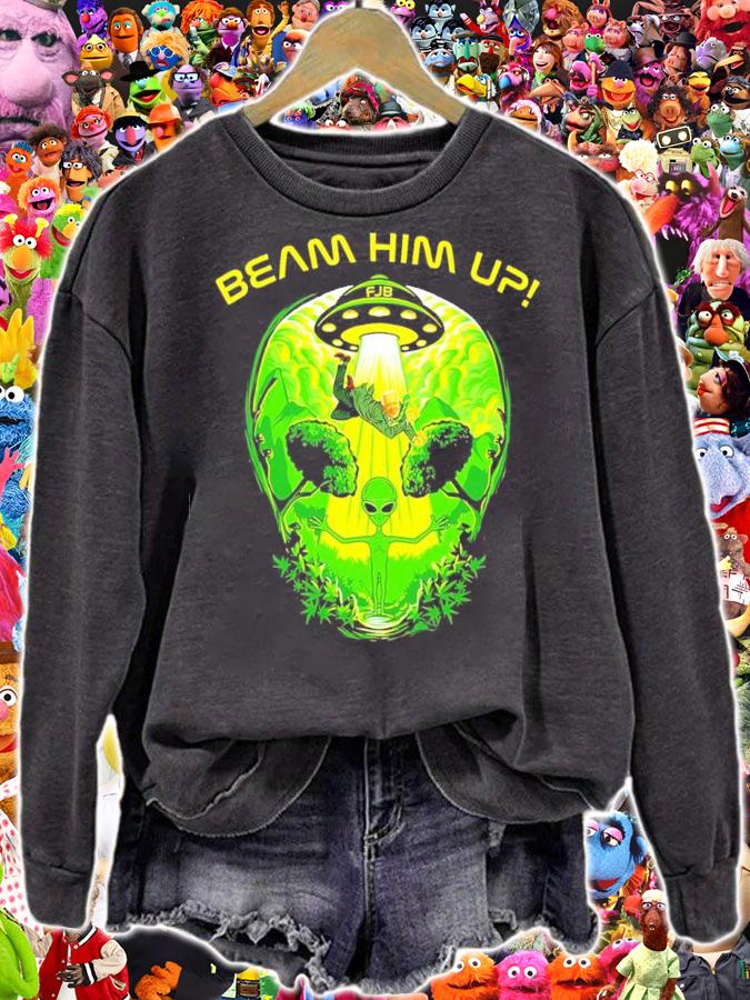 Joe Biden Alien UFO Beam Him Up Shirt sweatshirt