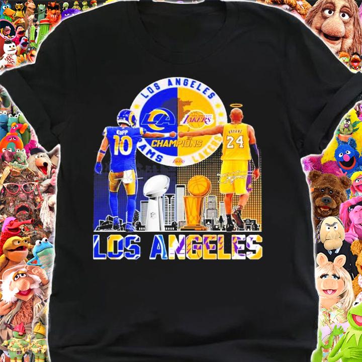 LOS ANGELES Los Angeles Rams Cooper Kupp Vs Los Angeles Lakers Kobe Bryant Signatures Shirt shirt