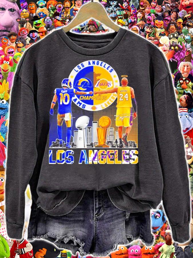 LOS ANGELES Los Angeles Rams Cooper Kupp Vs Los Angeles Lakers Kobe Bryant Signatures Shirt sweatshirt