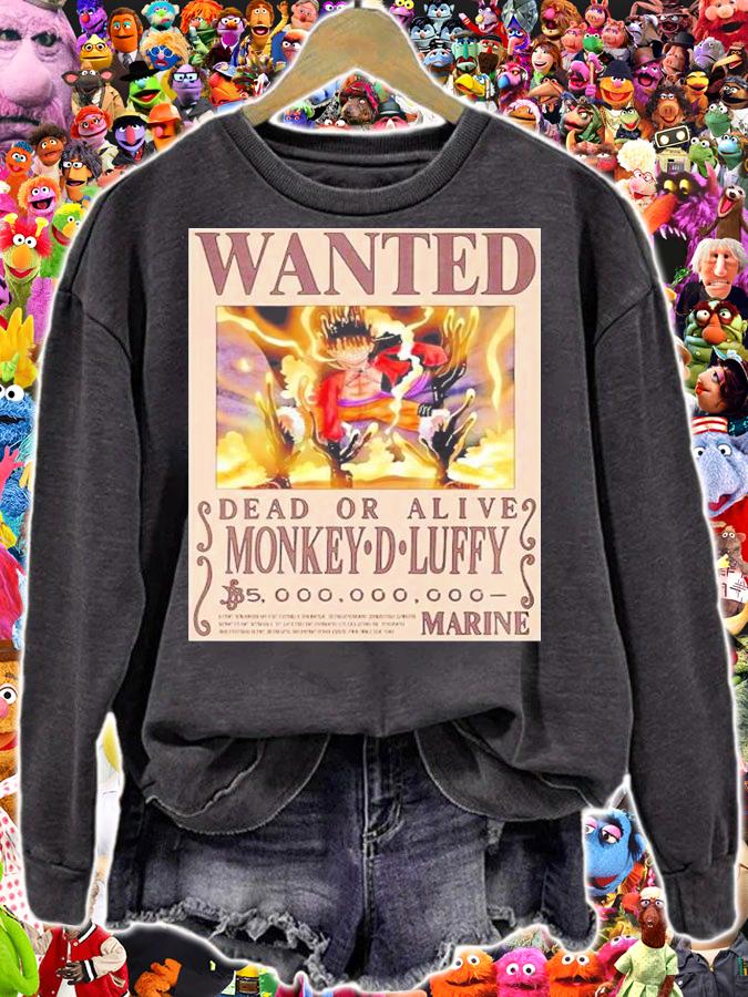 One Piece Wanted Dead Or Alive Monkey D Luffy Shirt sweatshirt