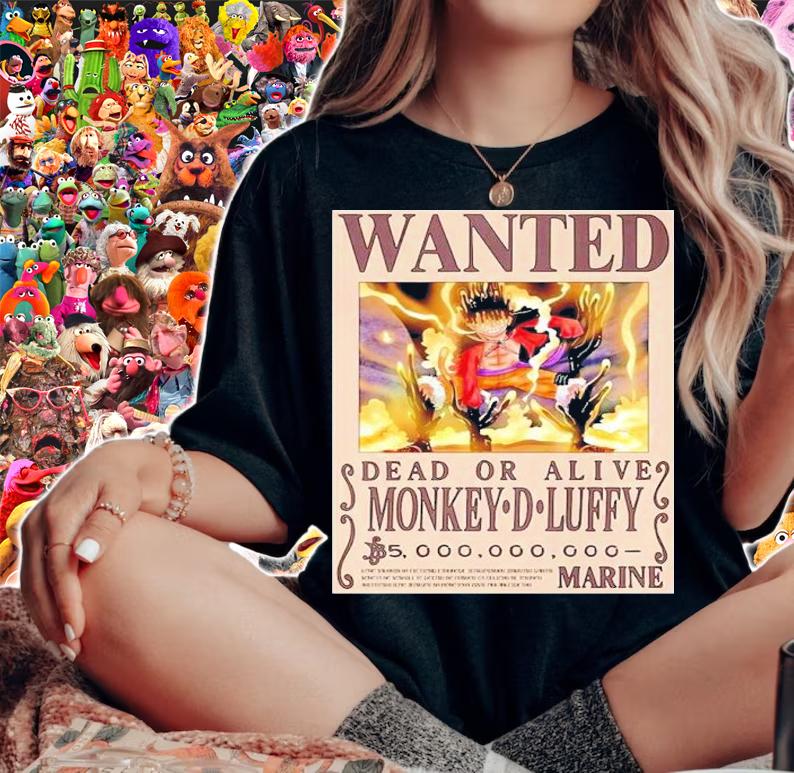 One Piece Wanted Dead Or Alive Monkey D Luffy Shirt woman shirt